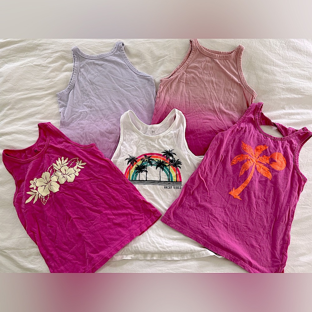 Gap Kids Lot of 5 Tank Tops Girls Size L